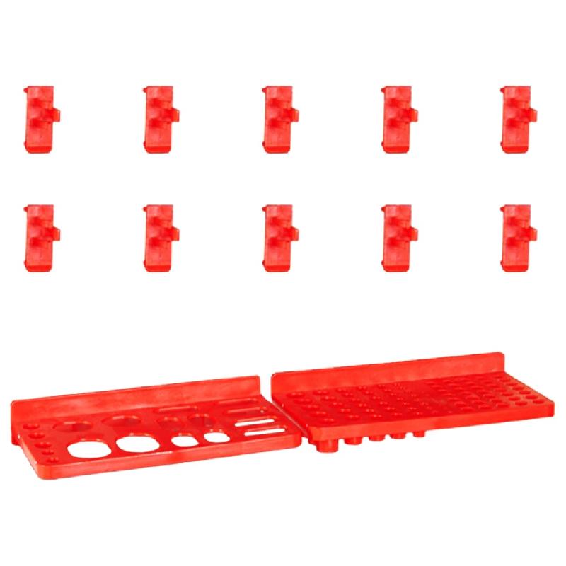 Vidaxl kit de bacs de stockage et panneaux muraux 29 pcs rouge et noir 146283_3