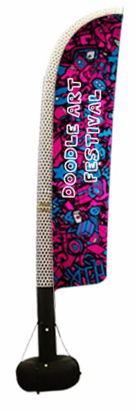 Drapeau gonflable publicitaire à air captif avec voile personnalisable / Air-Flag_3