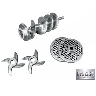 Hachoir à viande électrique professionnel - 750W - 120 kg/h - Trémie inox - Transmission par engrenages à bain d'huile_3
