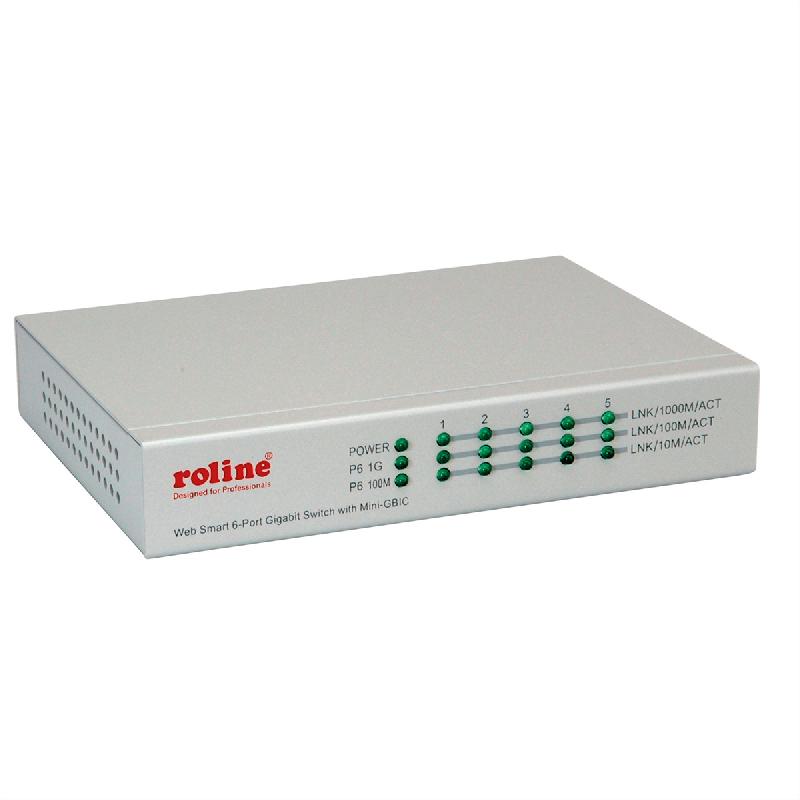 ROLINE Switch Gigabit Ethernet, 6 ports (5x 10/100/1000 + 1x SFP), WebSmart_3