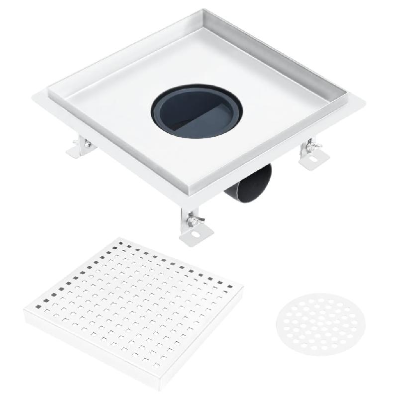 Vidaxl drain de douche 23x23 cm acier inoxydable 145999_3