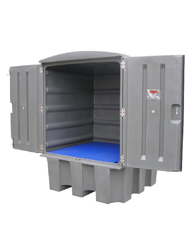 Armoire de rétention PEHD pour cuve 1000 L + Caillebotis PE - Avec Ventilation_3