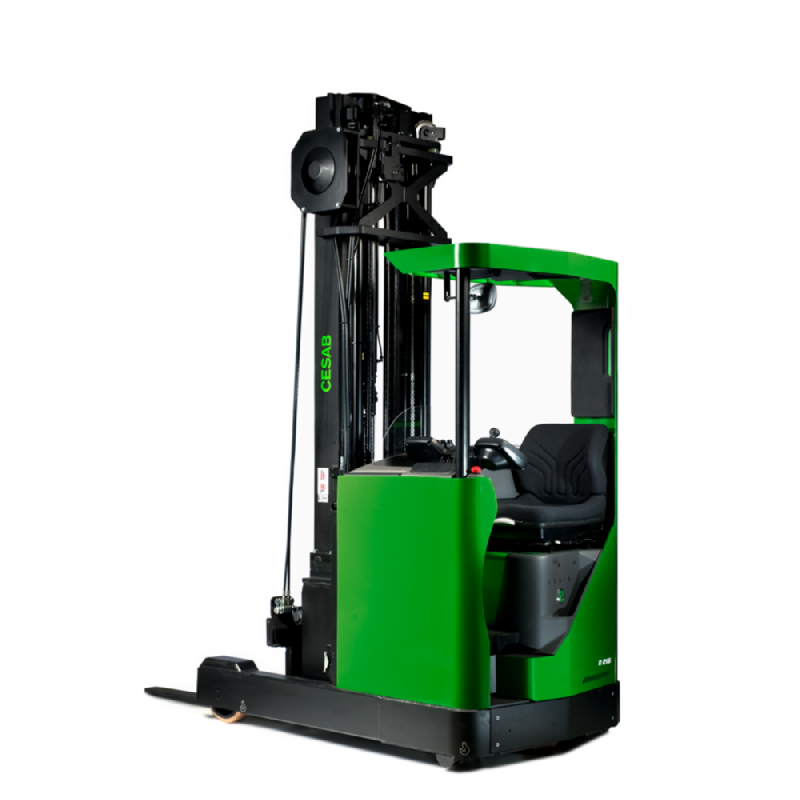 Chariot à mât rétractable R200 pour la manutention de charges à très grande hauteur en Isère et Rhône   -  disponible en achat neuf et en location de courte à longue durée_3