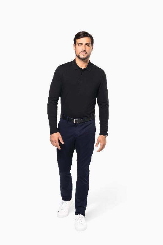 Polo Supima manches longues homme - Kariban Premium - Réf : PK202 - Coton Supima américain de qualité supérieure_3