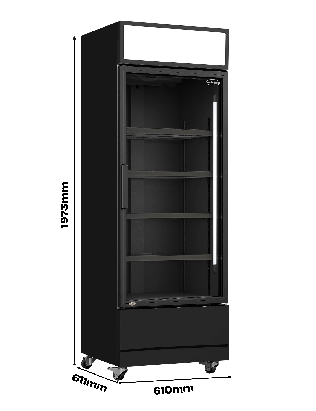Réfrigérateur porte en verre fcu-370 bl l610 7455.2104 COMBISTEEL_3