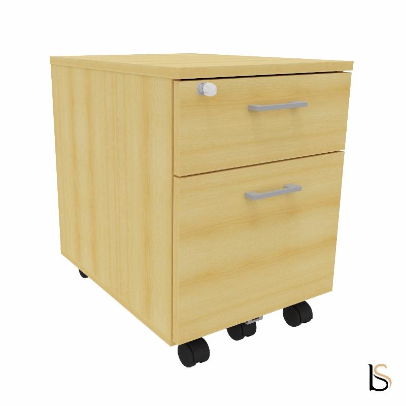 Caisson mobile avec tiroir pour dossiers suspendus - Quadrifoglio. - Hêtre_3