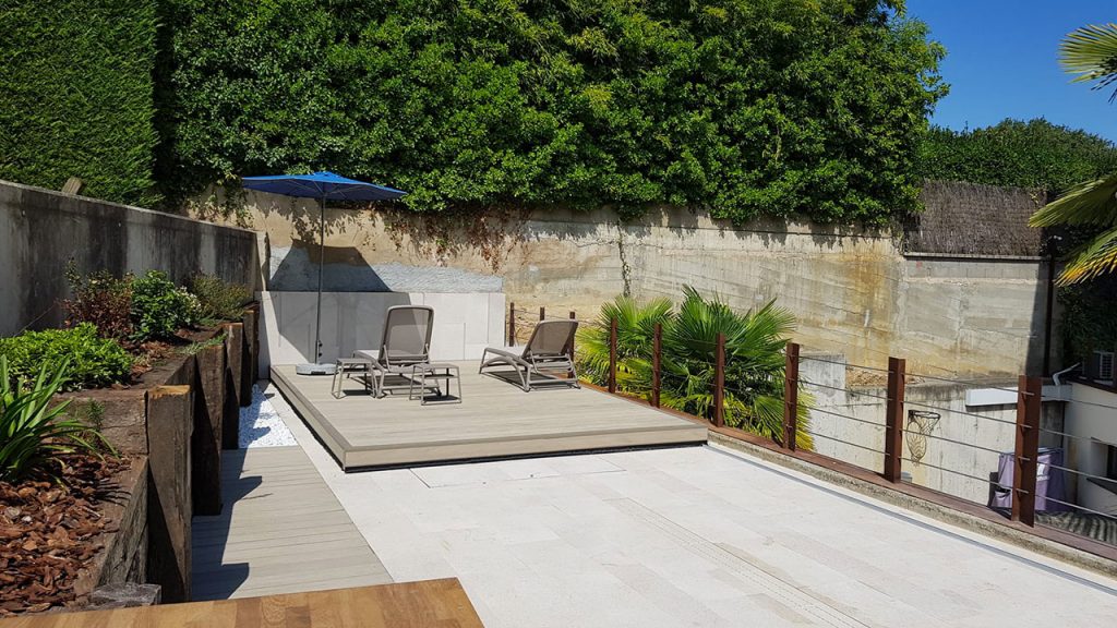 Abri piscine plat en version télescopique et XXl pour les grands bassins - MOON DECK_3