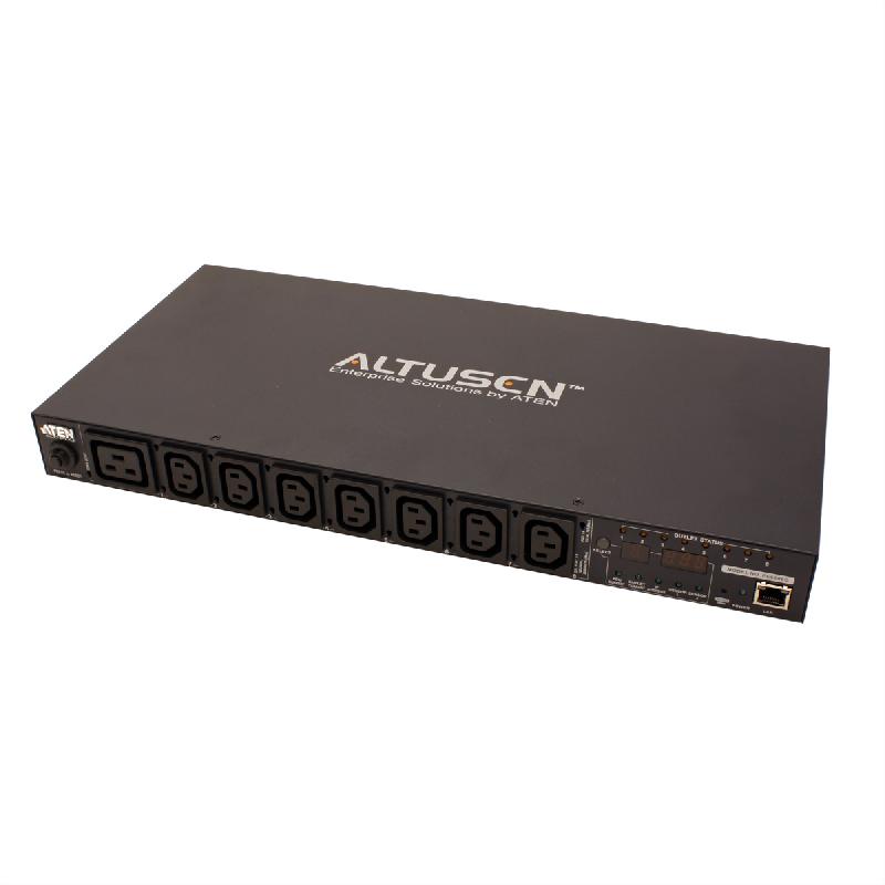 ATEN  PE6208G Multiprise IP, 8 ports, 1U, 7xC13 + 1xC19, 16A, avec compteur_3