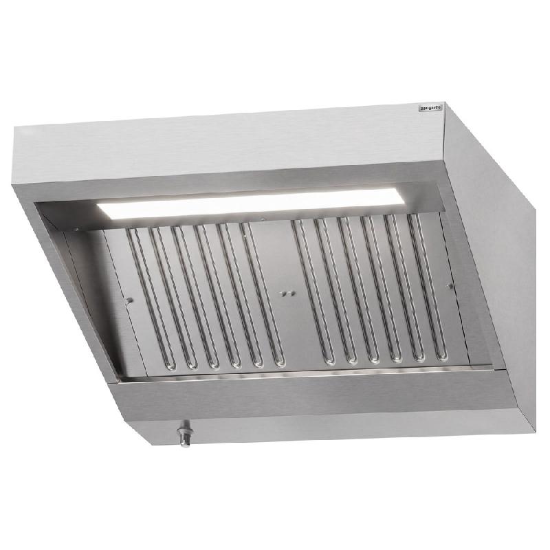Hotte murale inox statique 1m avec filtre et éclairage | Profondeur 900 mm_3