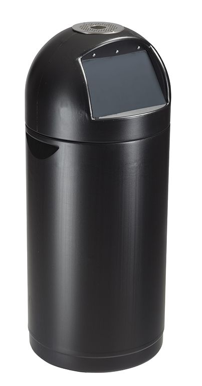 Réf. 57428 - CYVOMAX - Cendrier corbeille Rossignol - Plastique polyéthylène et inox - Noir 52L_3