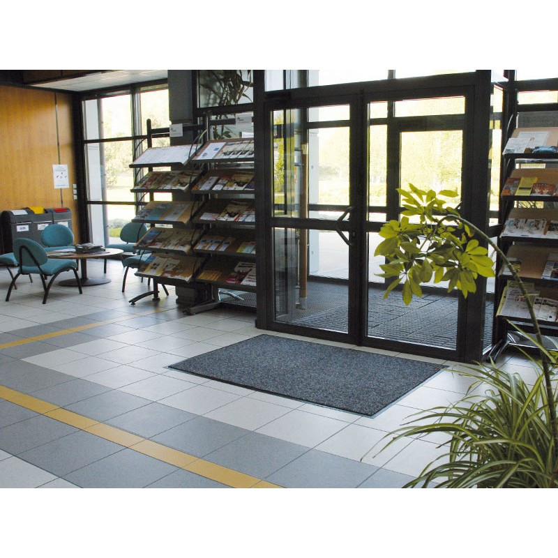 Tapis anti-poussiere figeac gris 120x240cm polyamide semelle pvc renforce_3