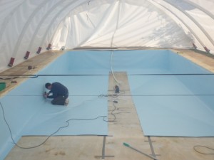 Abri de chantier gonflable 2WT - Protection contre les intempéries pour piscinistes et chantiers divers_3