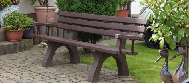 Banc urbain design intemporel - grande diversité de coloris - TRAFALGAR SQUARE - matière hanit®_3