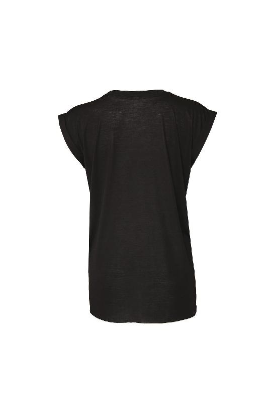T-shirt Flowy à manches roulottées - Réf: BE8804 - Bella + Canvas - Coupe fluide et légère, 65% polyester / 35% viscose_3