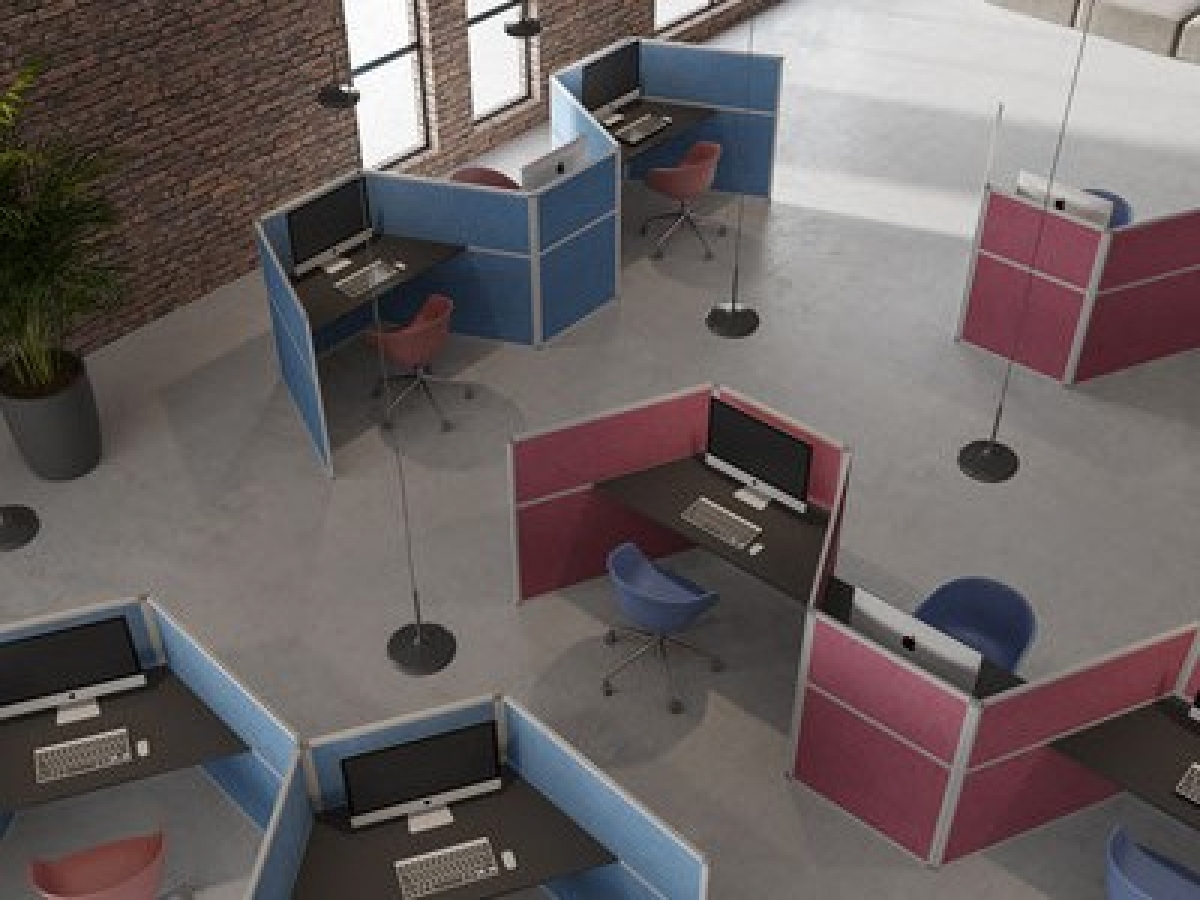 Bureau de call center optimisé et esthétique avec cloisons acoustiques ELEGANCE - Sur mesure, finitions variées et confort phonique_3
