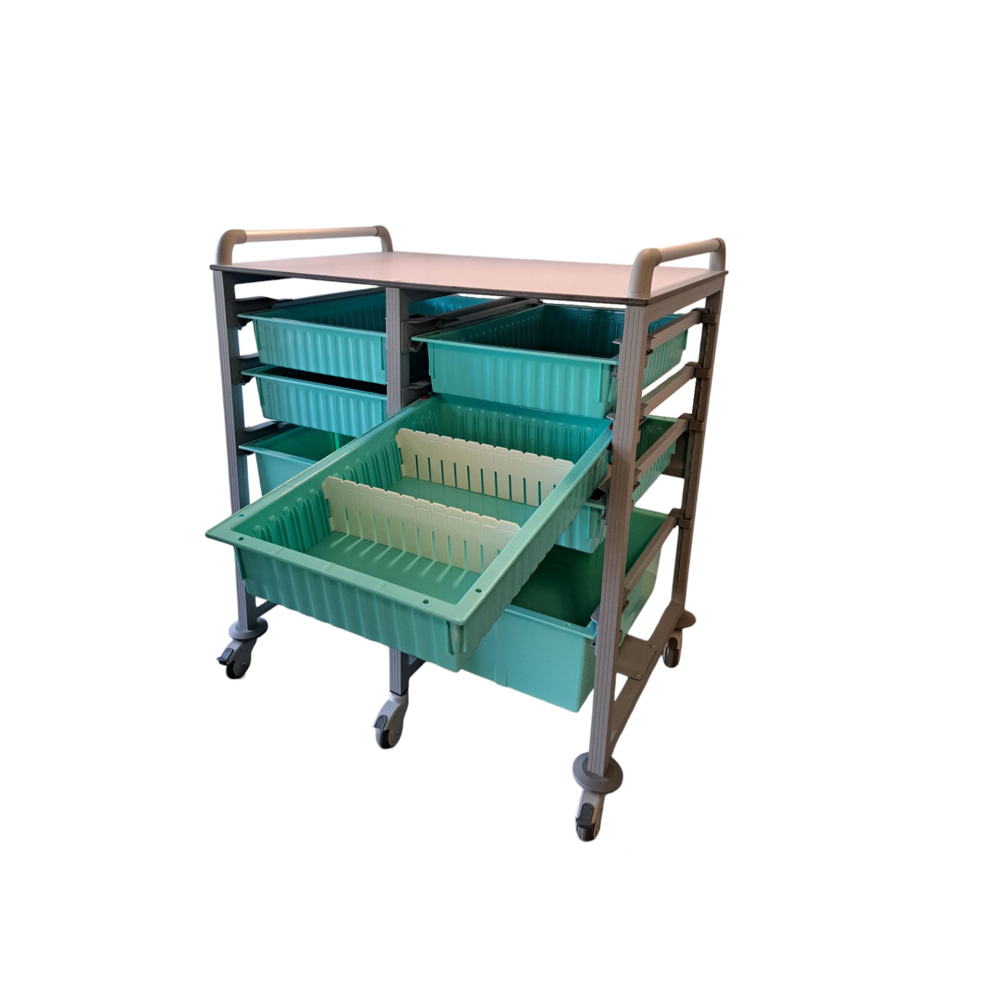 Chariot médical Weelab - Léger, maniable et doté de multiples compartiments_3