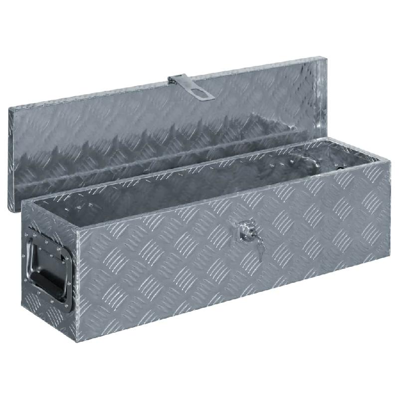 Vidaxl boîte en aluminium 80,5 x 22 x 22 cm argenté 142937_3