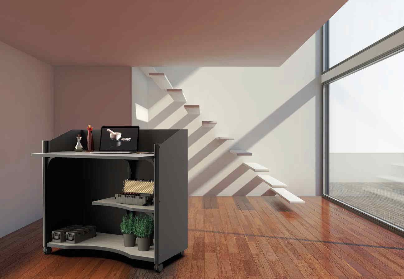 Module d'accueil mobile en aluminium et acier