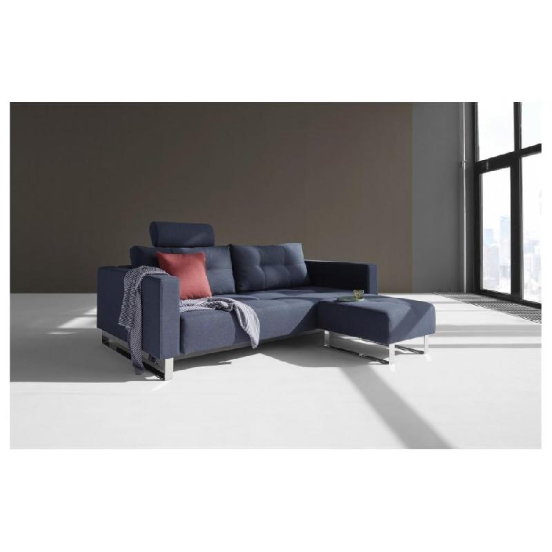 Canapé gigogne design Cassius Deluxe Excess Lounger - Innovation Living - Convertible lit 155x200 cm - Blue Mixed Dance_3