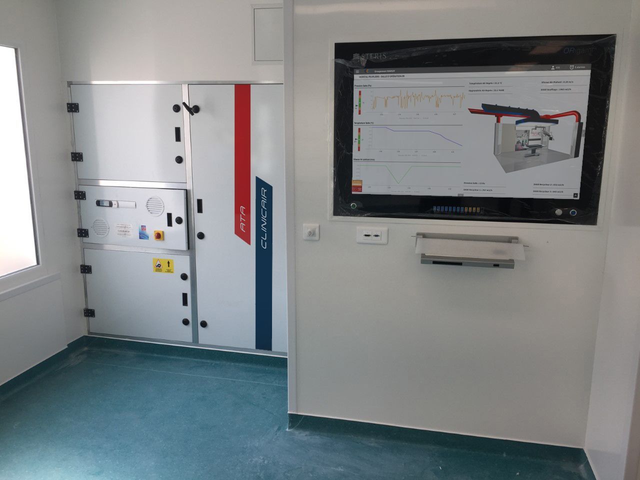 Armoire traitement air hygiène 8000 m3/h espace réduit bloc op clinicair 2_3