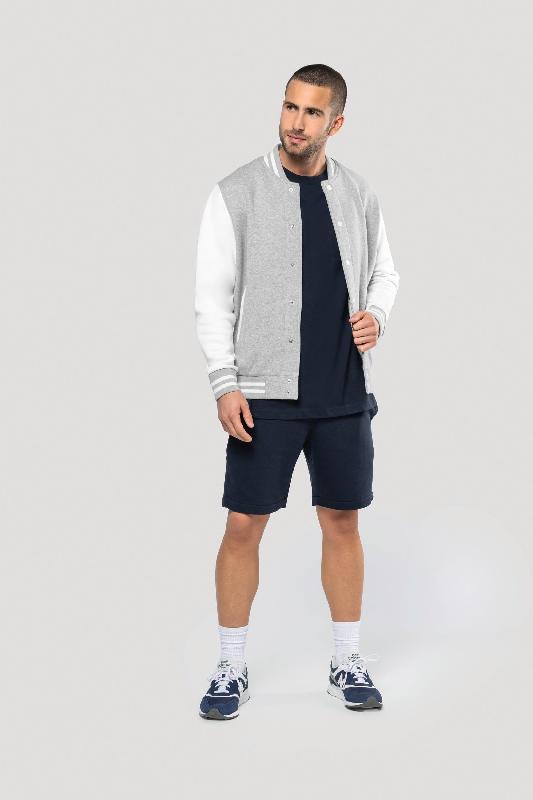 Bermuda molleton non gratté écoresponsable homme - Kariban - Réf: K757 - 80% coton bio et 20% polyester recyclé_3