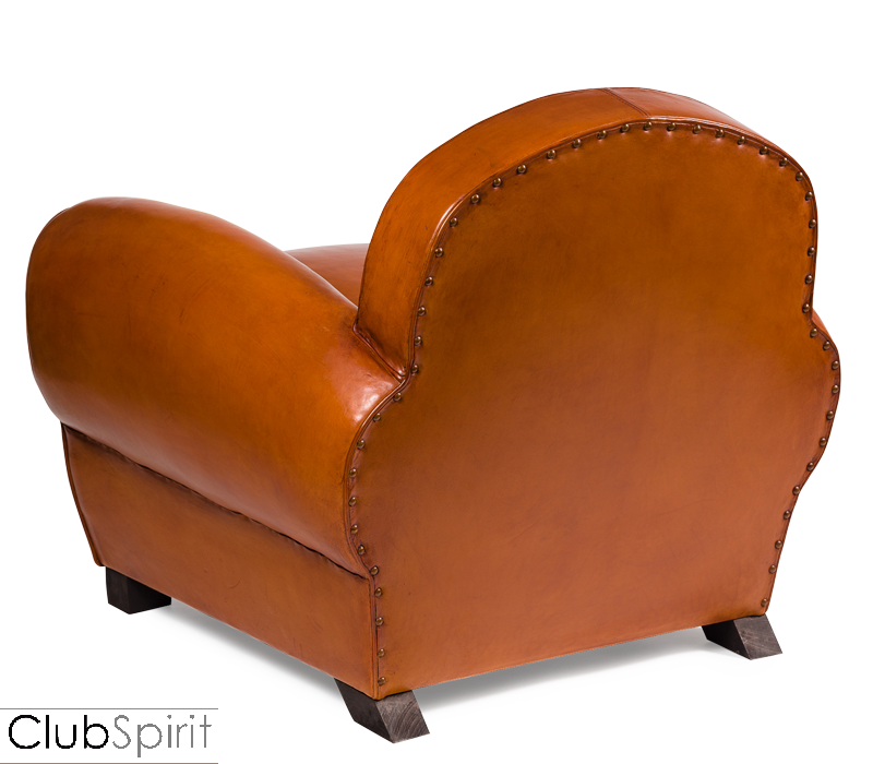 Fauteuil Club Grand Sologne - Fabrication artisanale en hêtre massif et cuir pleine fleur_3