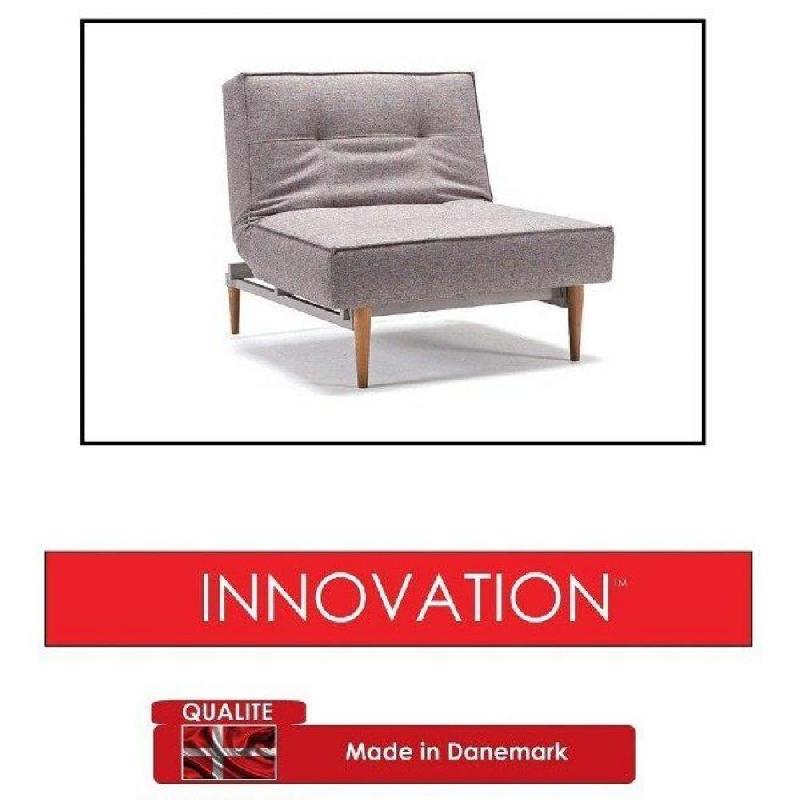 Fauteuil-lit convertible SPLITBACK Styletto - 90x115 cm - Pieds chêne naturel - Tissu Flashtex Dark Grey - Innovation Living_3