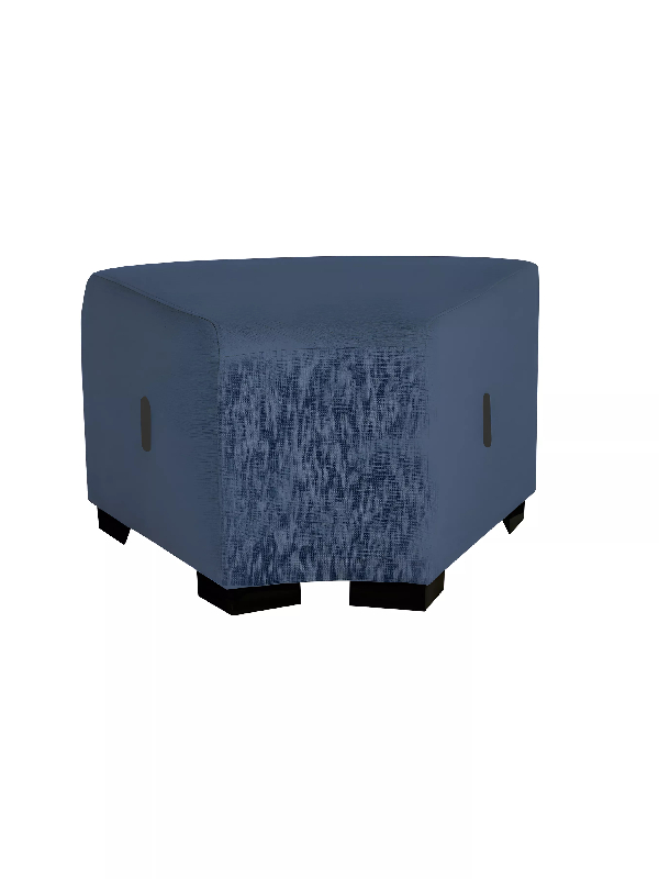 Pouf angulaire 1 place bleu denim_3