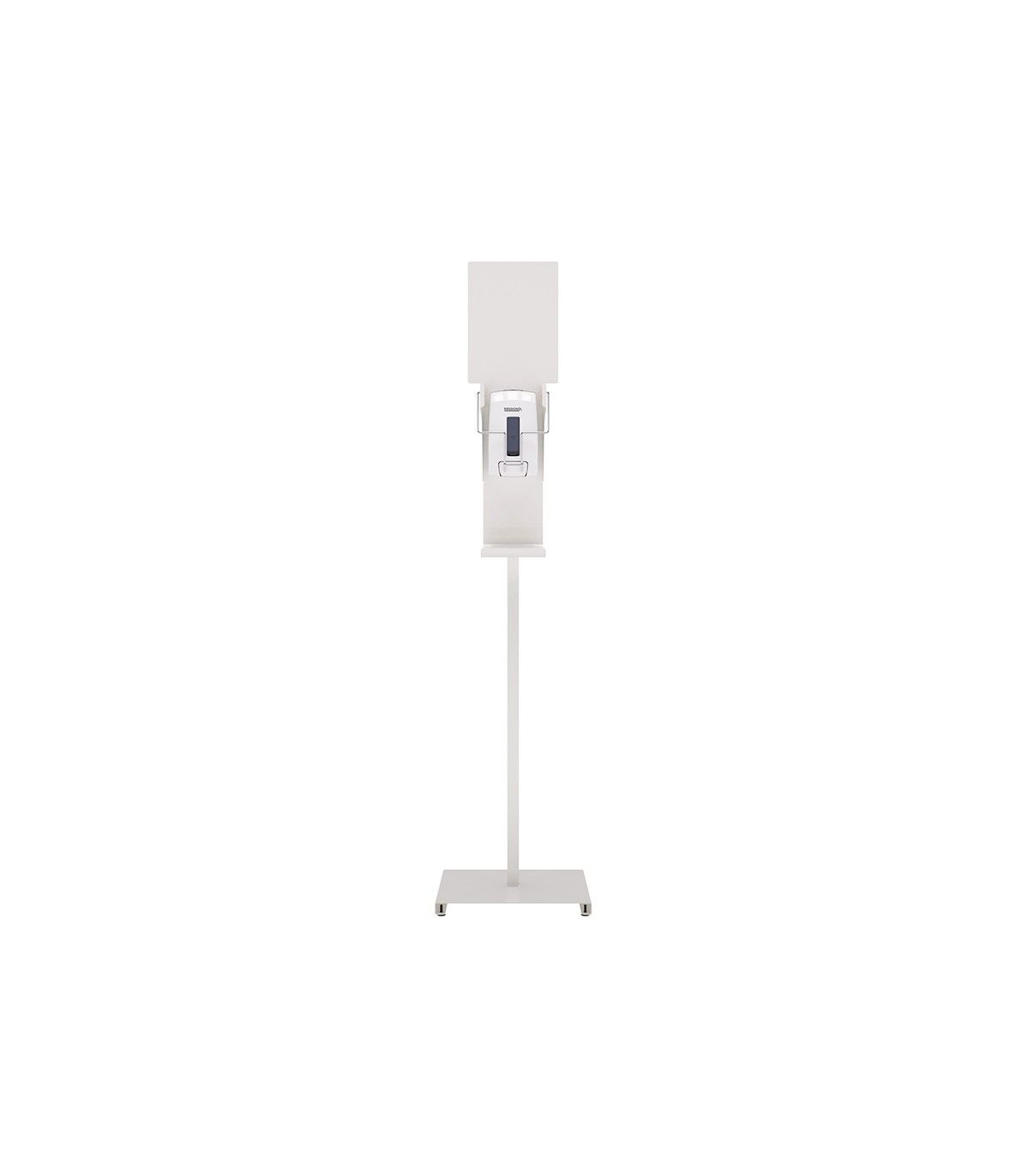 EH031-1264 - Station de désinfection des mains manuelle Kalidesk - Pose au sol, 4 pieds réglables - Dimensions : L380xP380xH1630mm_0