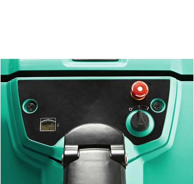 Location courte durée de transpalette électrique Mitsubishi - 2000 kg Premia ES PBP20N2E - intérieur, allées étroites_3