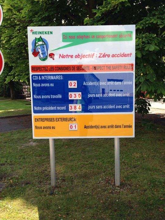 Panneau de sécurité en Dibond avec option de personnalisation LED