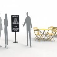 421-097 - Porte-visuel de comptoir effet ardoisine - Etic Création - Hauteur 159 cm_3