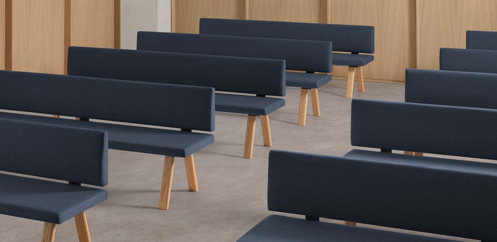 Banc d'accueil Plania - design intemporel, modulable avec piètements bois ou métalliques_3