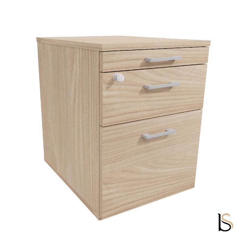 Caisson mobile 2 tiroirs  + 1 tirette plumier - QUADRIFOGLIO - Orme_3