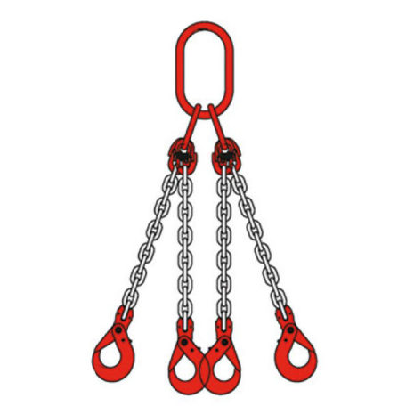 Élingue chaîne grade 80 - Accessoire de levage pour charges avec crochets et manilles - BTP, industrie, maritime_3