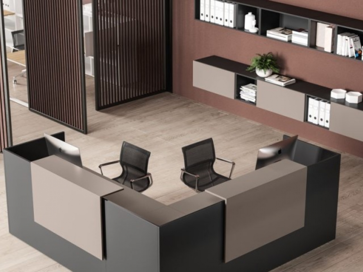 Banque d'accueil contemporaine FUNNY - Éclairée LED, design moderne et personnalisable_3