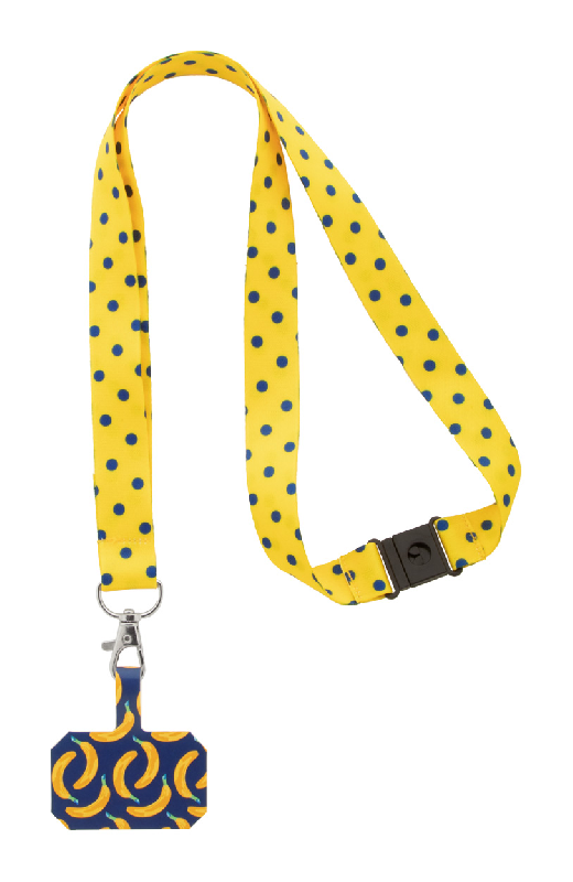 Tour de cou avec insert portable - support téléphone en RPET - impression sublimation double face_3