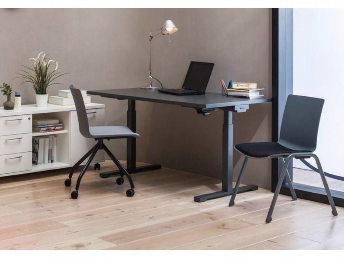 Bureau assis-debout motorisé réglable en hauteur avec une manivelle ou électriquement - DRIVE_3