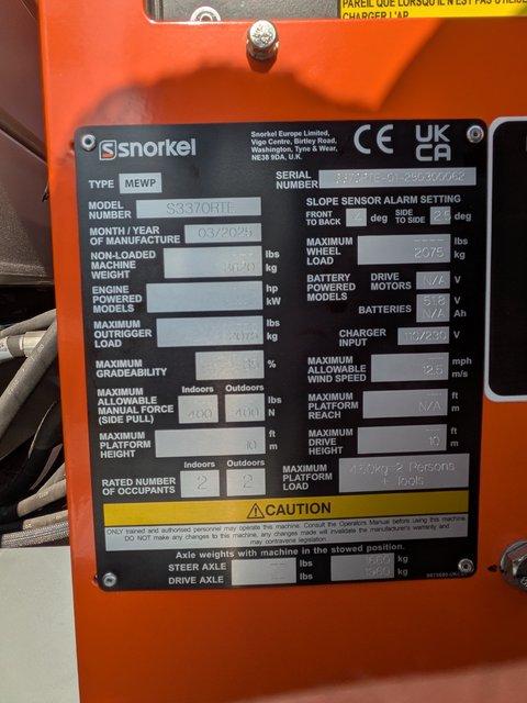 Nacelle ciseaux SNORKEL s3370rte occasion_3