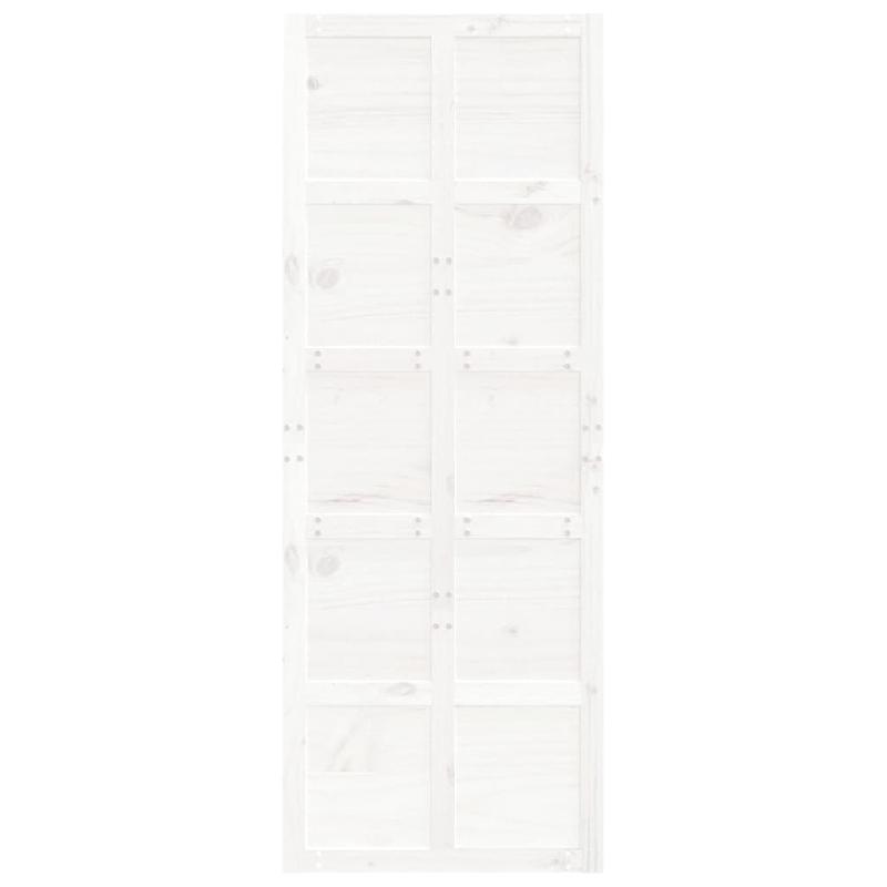 Vidaxl porte de grange blanc 80x1,8x214 cm bois massif de pin 824629_3