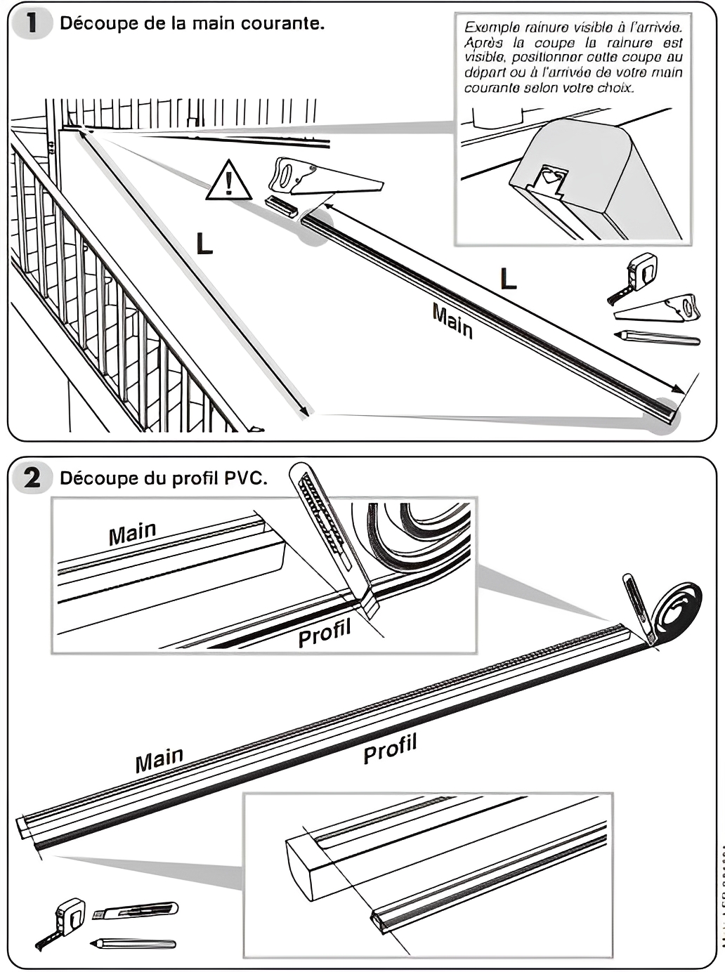 Main courante lumineuse pour escalier en intérieur