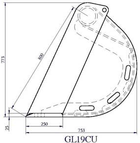 Godet de Curage GL 19CU - Lamy Les Constructeurs - 2500mm - Pelles 19 à 21 tonnes_3