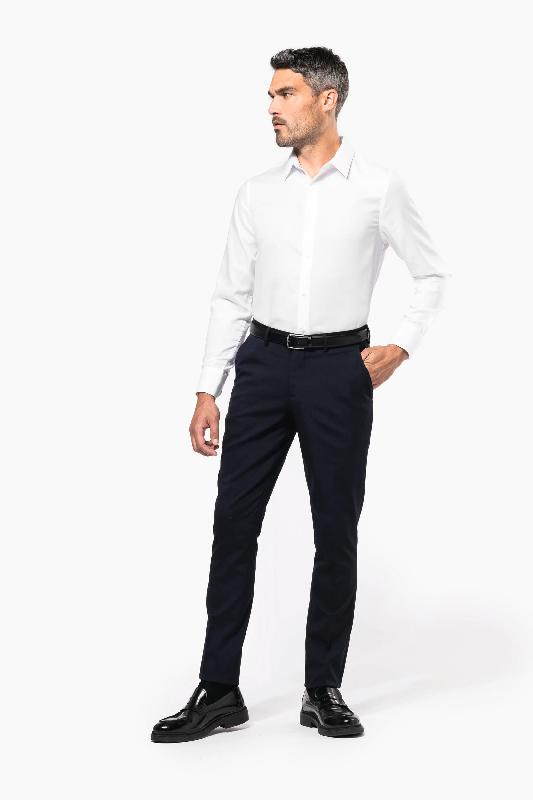 Chemise ajustée manches longues sans repassage - 100% coton micro sergé - Réf: K522_3