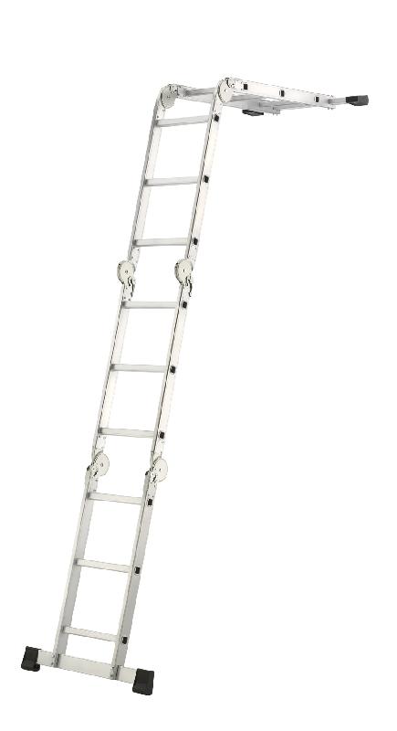 Échelle transformable articulée aluminium HAILO - 12 échelons, hauteur 3.65 m_3