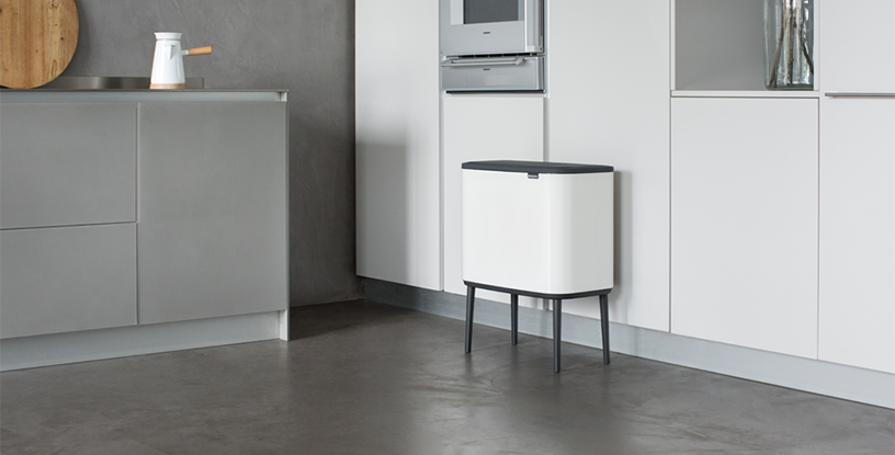 Poubelle Bo Touch Bin - 11 + 23 litres - White - 2 compartiments - 34L - Brabantia_3