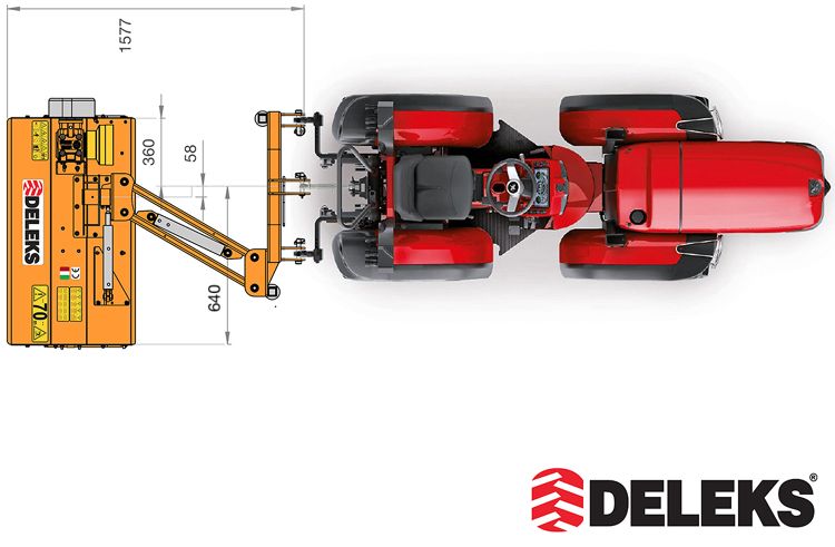 Volpe-100 broyeur d'accôtement - deleks - largeur de travail 1000 mm_3