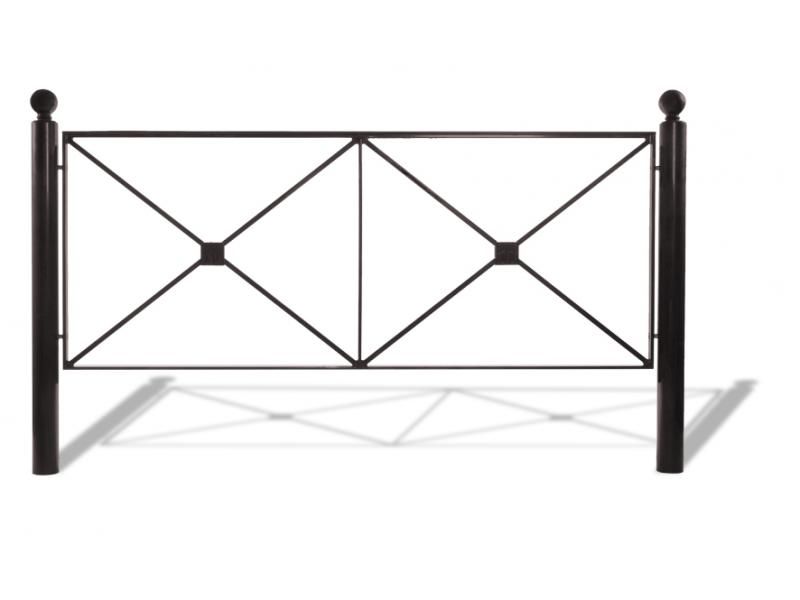 Bar3000a barrières urbaines - Urban'NT - en acier avec potelets Ø89mm et cadre en fer plat_3