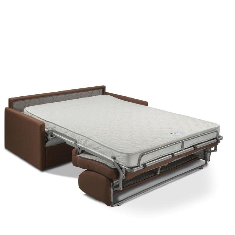 Canapé convertible PARADISO EXPRESS 120cm - Matelas 14cm - Marron chocolat - Fabrication artisanale italienne_3