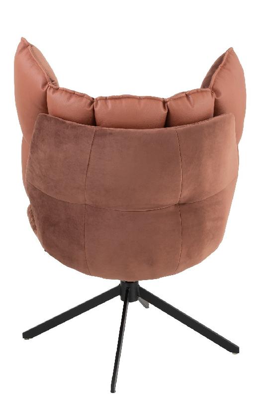 Fauteuil relax pivotant Pietra - tissu rouille, design contemporain et confort optimal_3