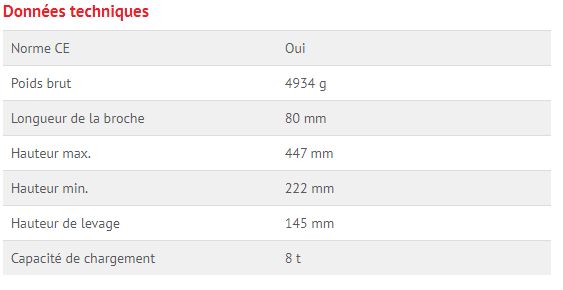 9884 - Cric à vérin hydraulique BGS Technic - capacité de chargement : 8 tonnes - avec soupape de sécurité et tige de piston télescopique_3